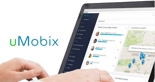 uMobix app dashboard on laptop